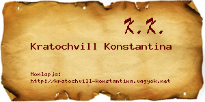 Kratochvill Konstantina névjegykártya